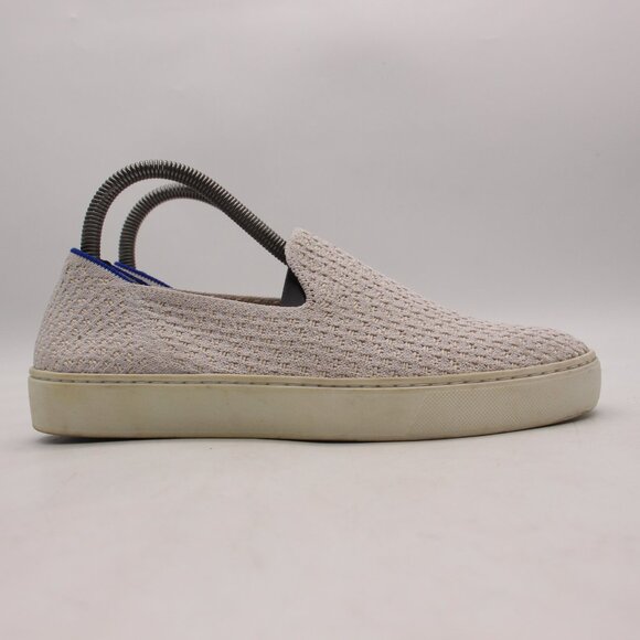 Rothy’s The Sneaker Honeycomb Women’s Size 8 Salt Light Grey White Knit Slip On - Picture 1 of 9